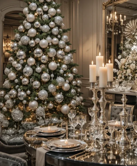 Mirrored Ornaments and Reflective Decor