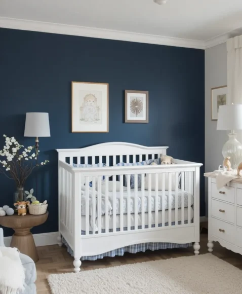 Navy Accent Wall