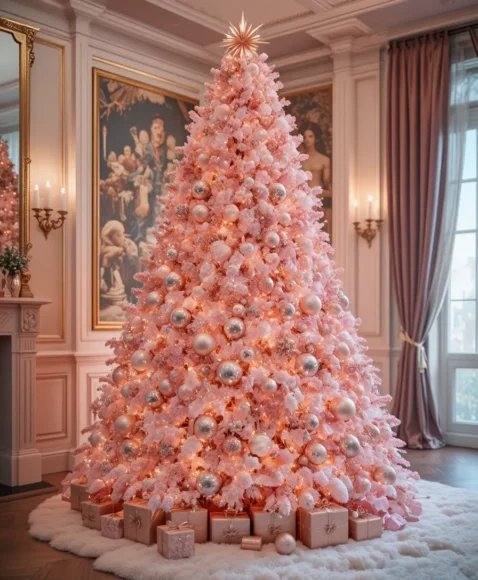 Pink Christmas Tree Decor