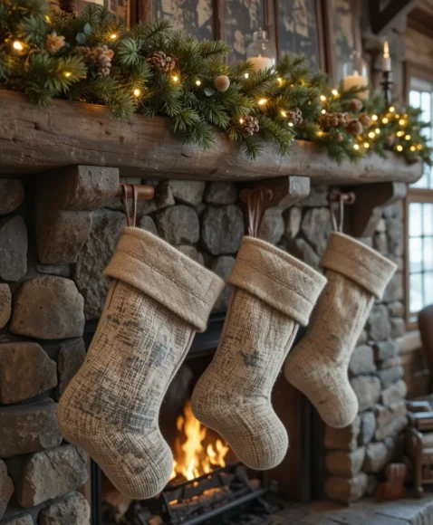 Rustic Stockings and Hooks