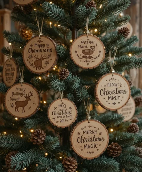 Rustic Wooden Ornaments
