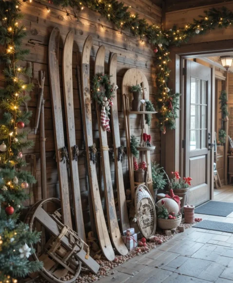 Vintage Snow Gear Display