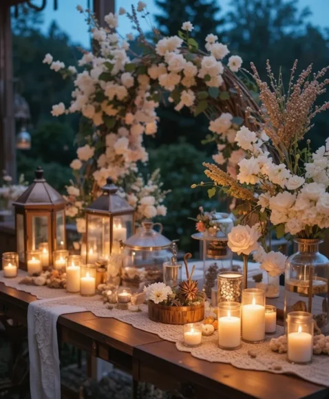 Coffee Bar Styled with Candles