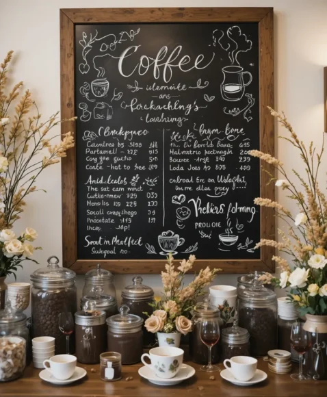 Coffee Bar with Chalkboard Menu