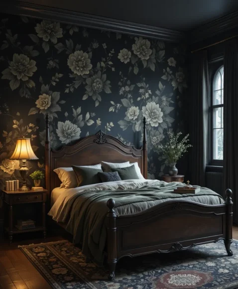 Dark Floral Wallpaper