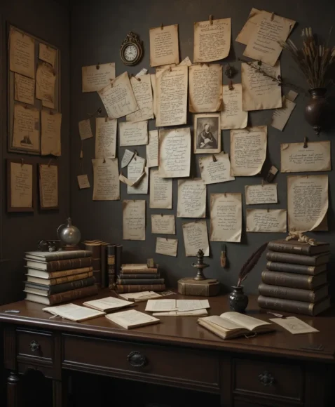 Handwritten Notes & Vintage Paper Decor