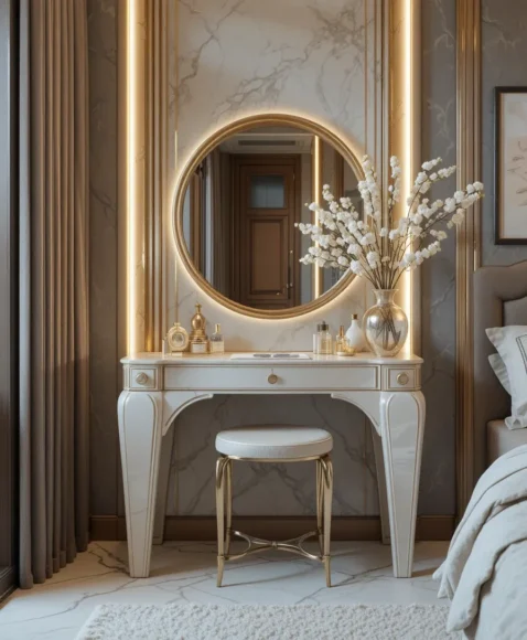 Art Deco-Inspired Vanity Corner