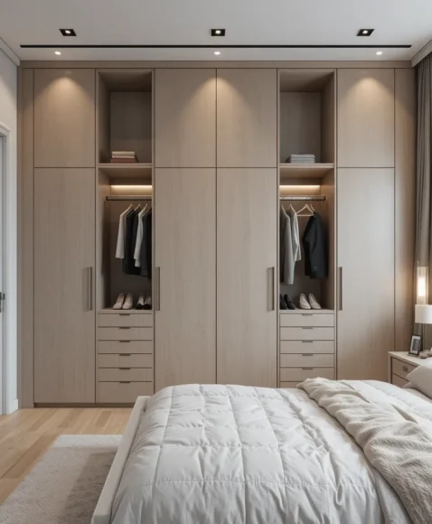 Built-In Closet Wall with Full Concealment