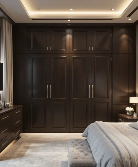 Built-In Closet Wall with Symmetrical Design
