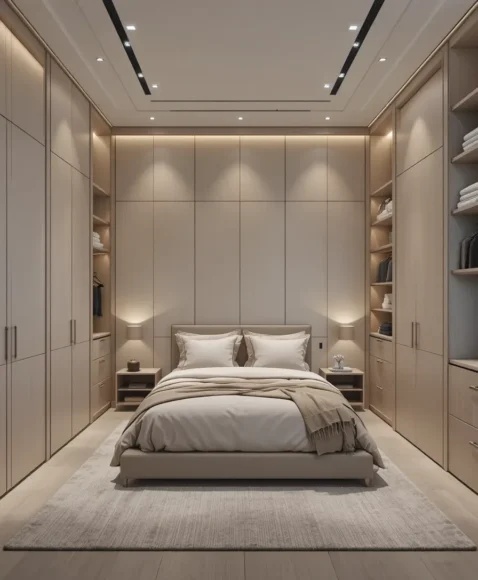 Floor-to-Ceiling Built-In Closet Wall