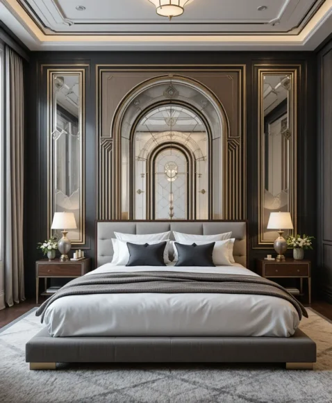 Linear Wall Art with Deco Influence