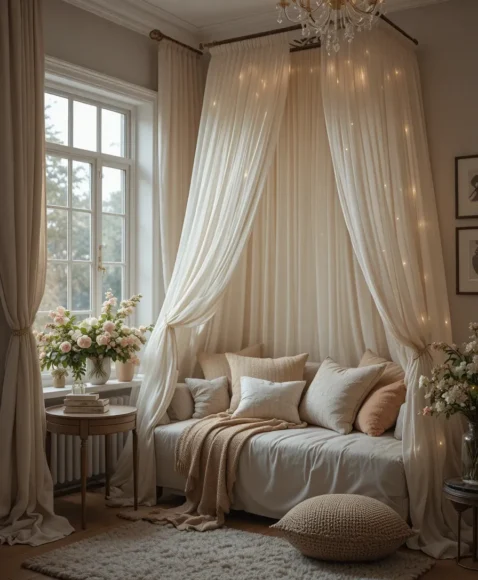 Reading Nook with Canopy Style