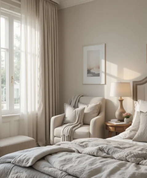 Reading Nook with Neutral Palette