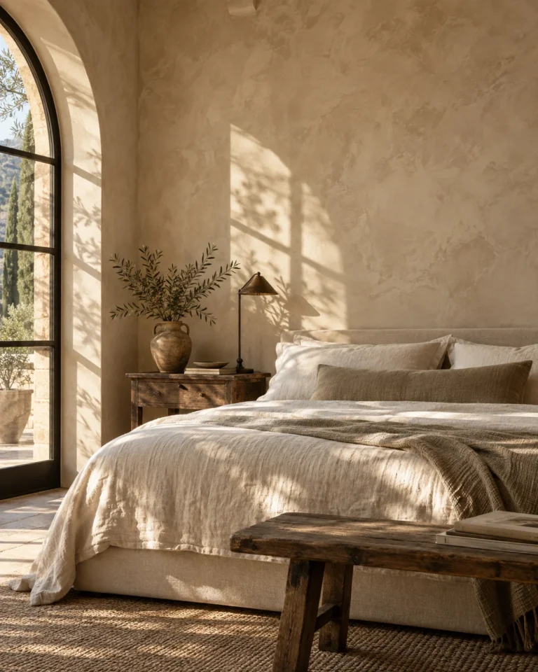 Cloudy Sand Limewash and Roman Clay Walls