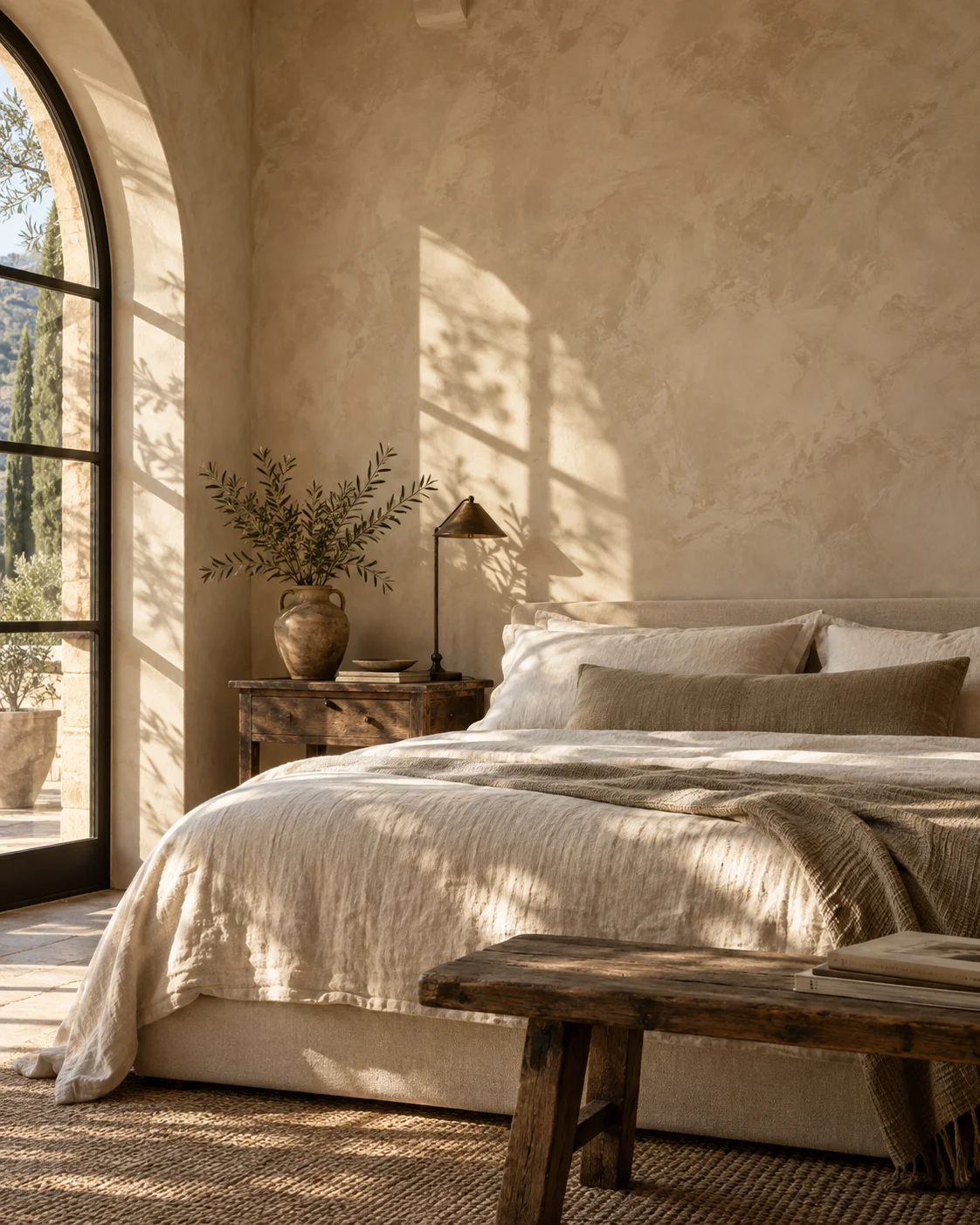 Cloudy Sand Limewash and Roman Clay Walls
