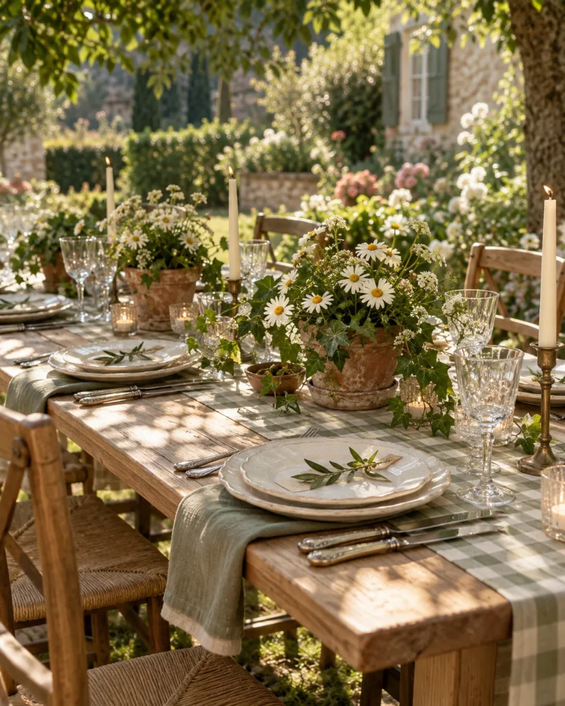 Cottagecore Gingham & Natural Stoneware