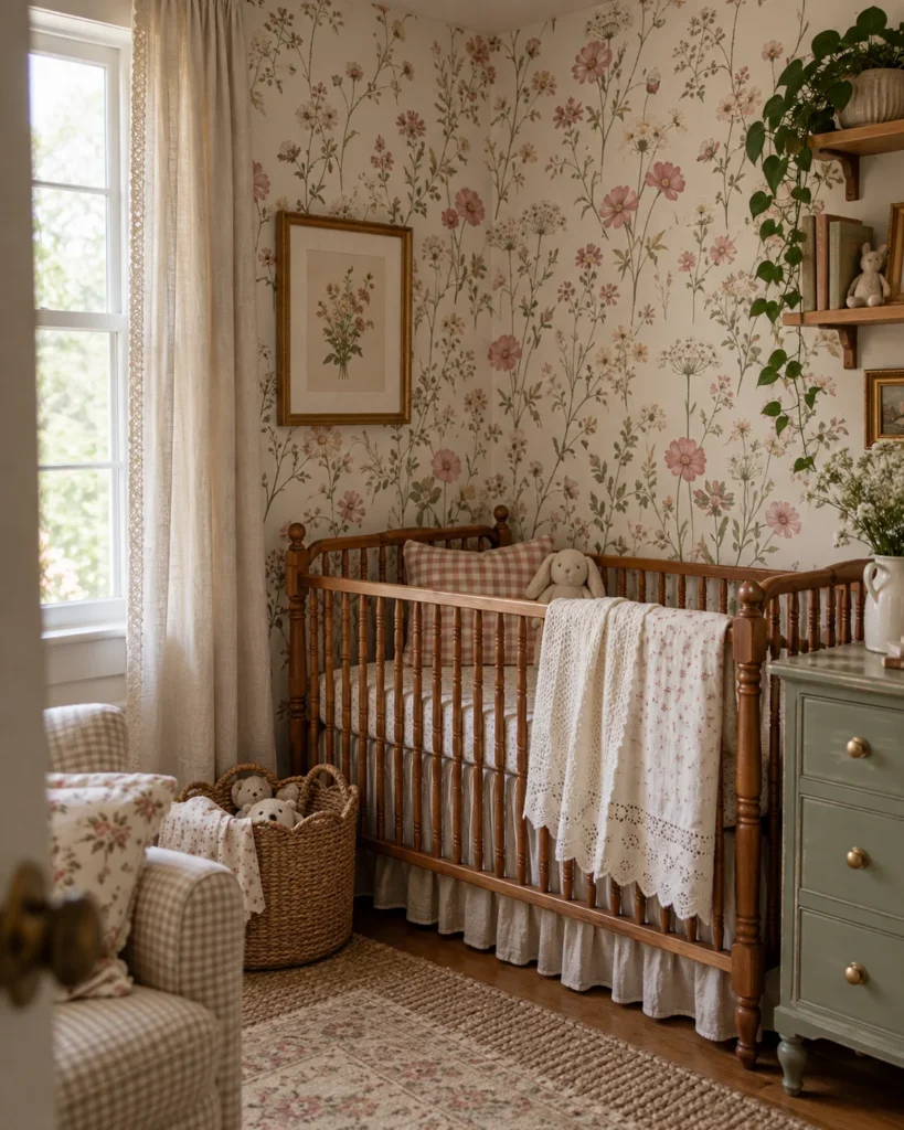 Cottagecore Peel-and-Stick Floral Corner