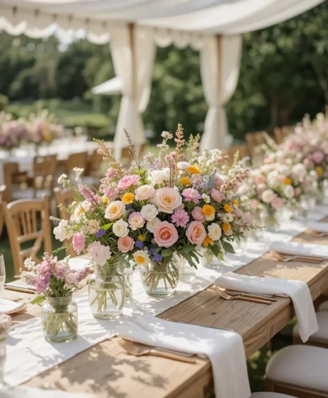 Garden-Inspired Wildflower Centerpiece