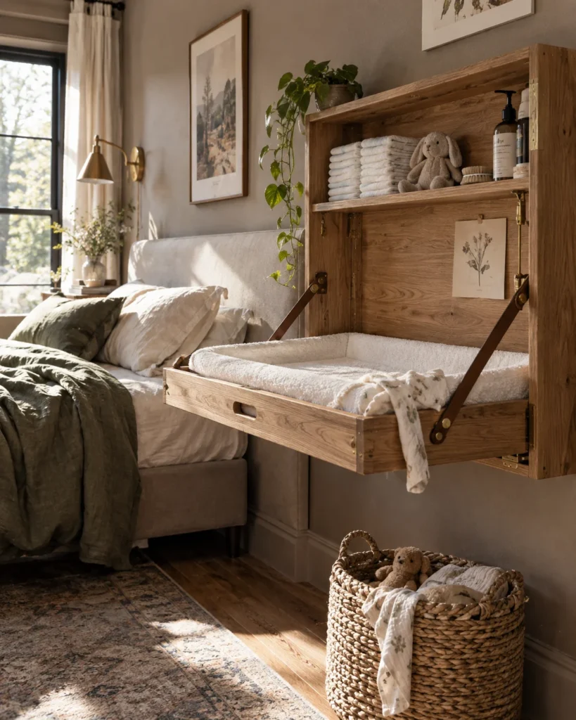 Murphy-Style Fold-Down Changing Table