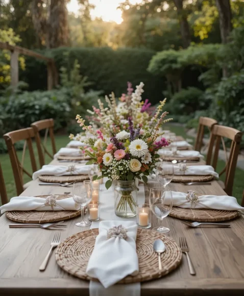 Outdoor Garden Party Table