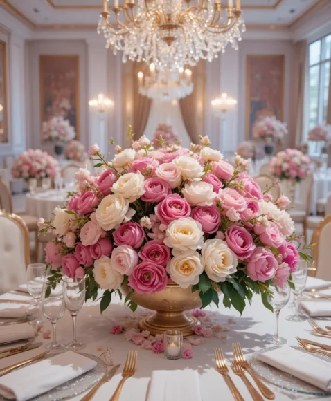 Peony-Focused Luxury Centerpiece