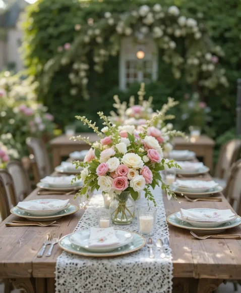 Vintage Tea Party Garden Table