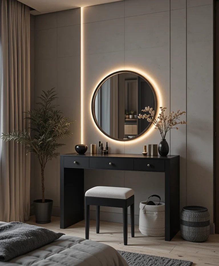 Matte Black Modern Vanity