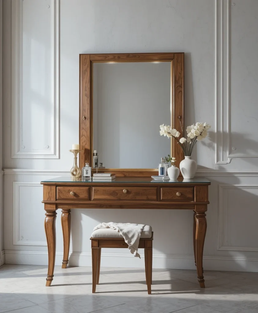 Vanity with a Glass Top