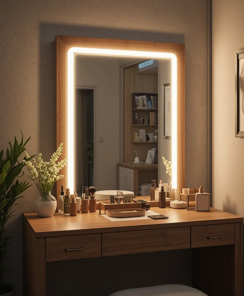 Vanity with Built-In LED Lighting