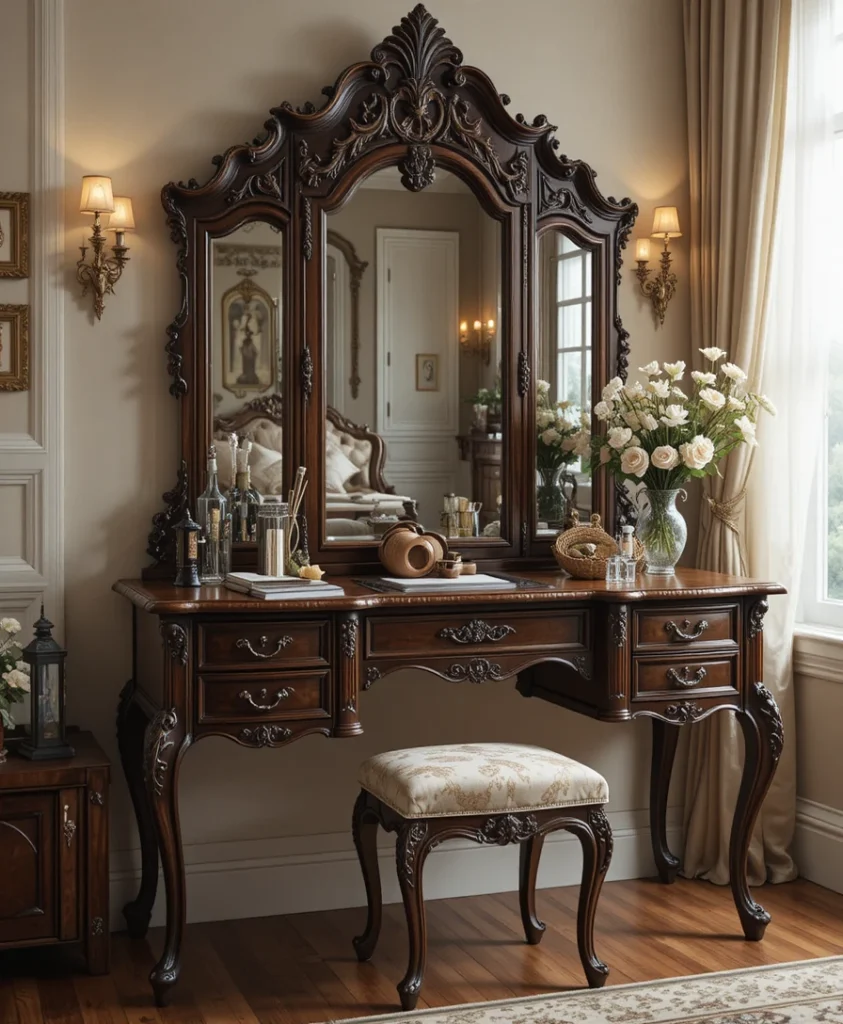 Antique Wood Vanity