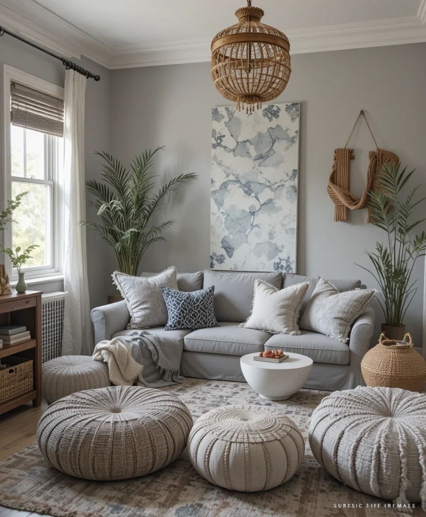 Boho Poufs and Floor Cushions
