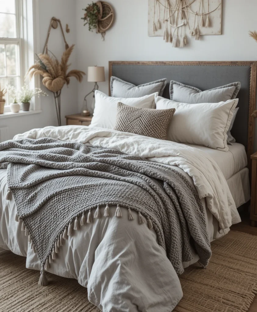 Layered Grey Boho Bedding for Ultimate Comfort