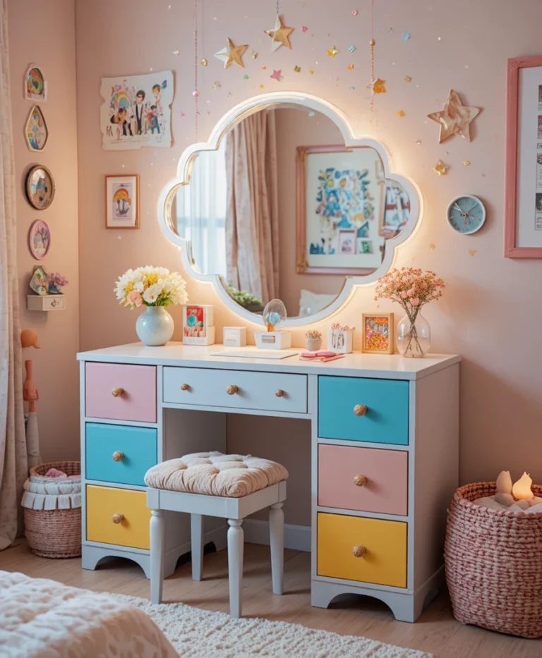 26 Kids Dressing Table Ideas That Make Getting Ready Fun and Stylish
