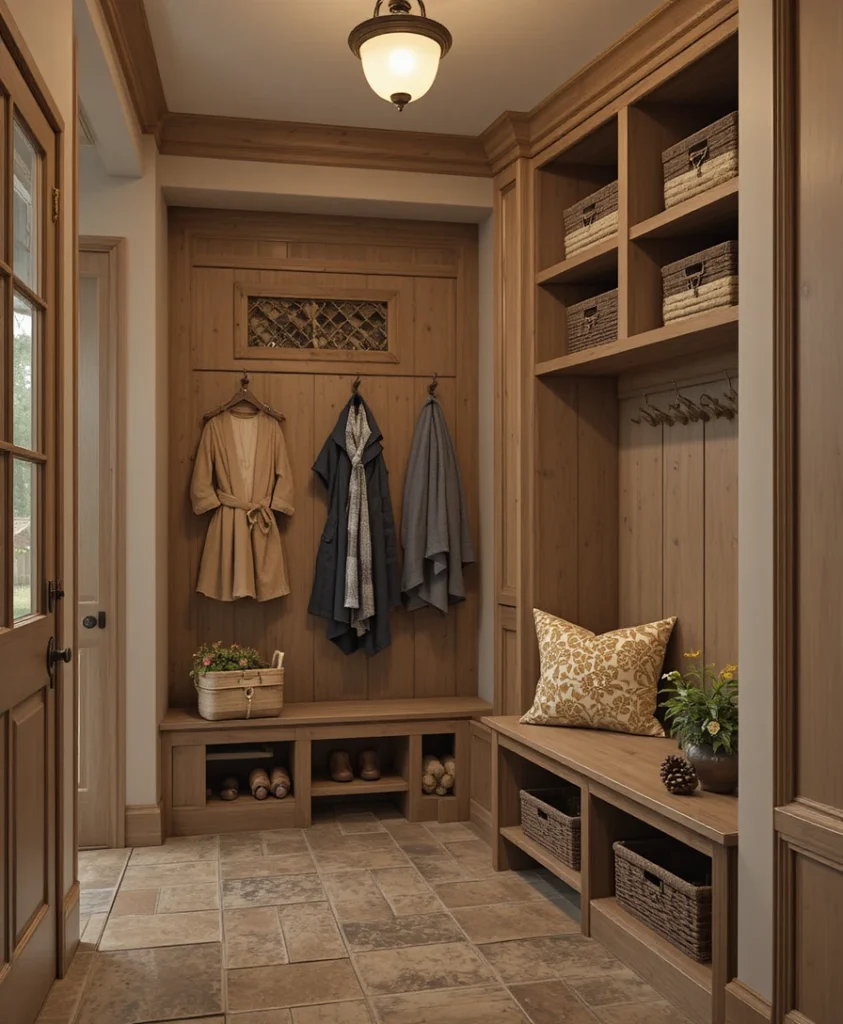 Built-In Coat Hooks and Storage