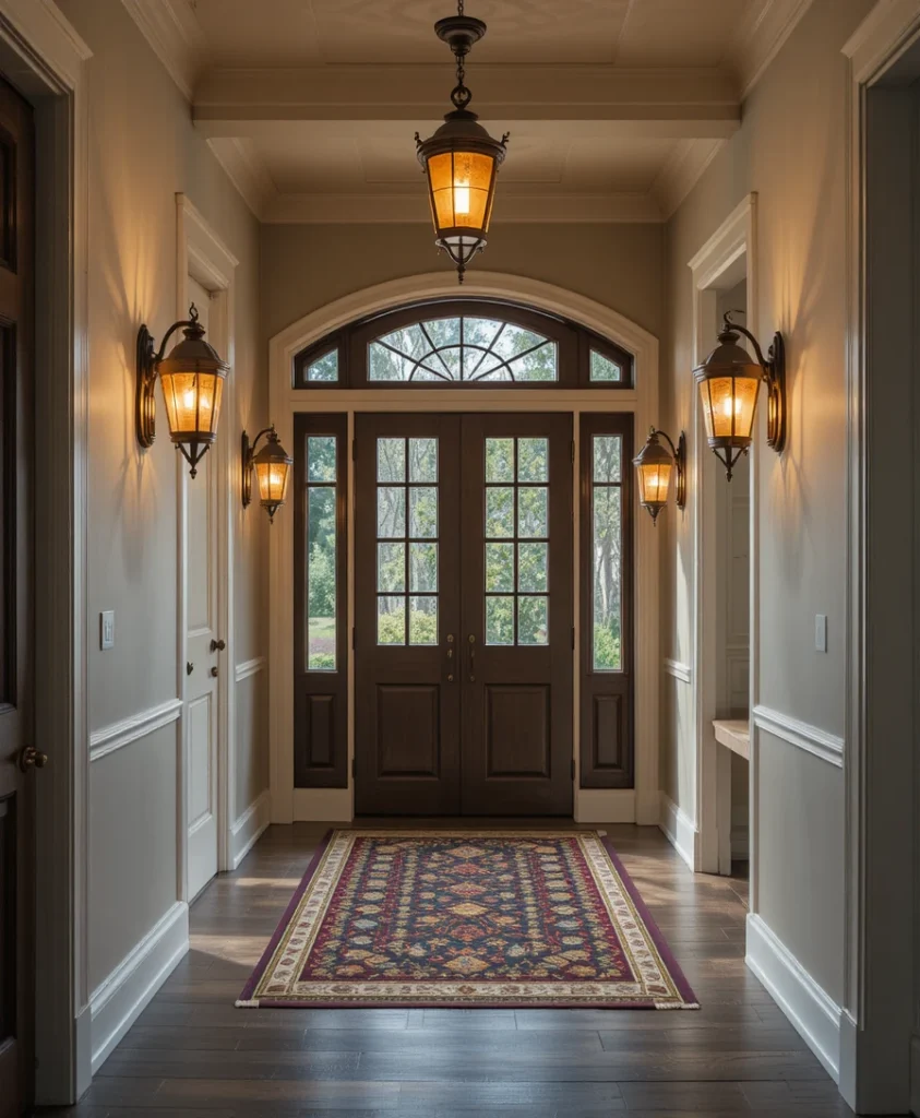 Soft Ambient Lighting with Wall Sconces