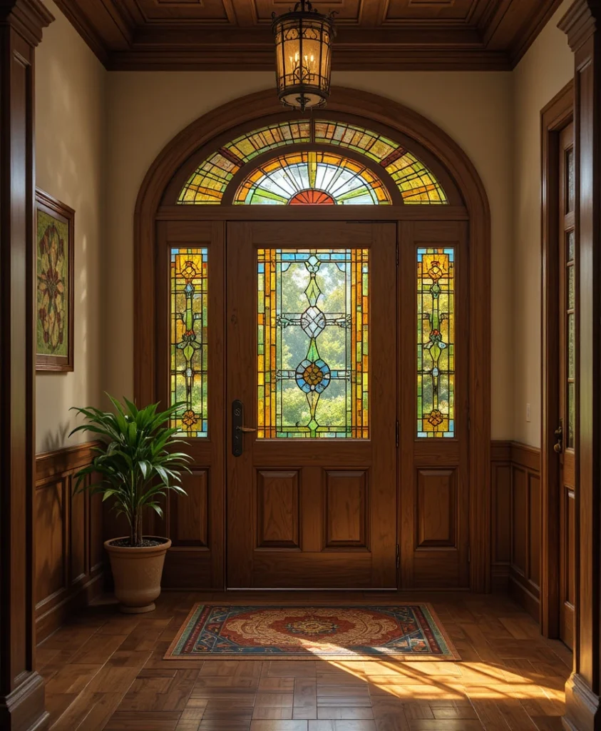 Stained Glass Entry Door