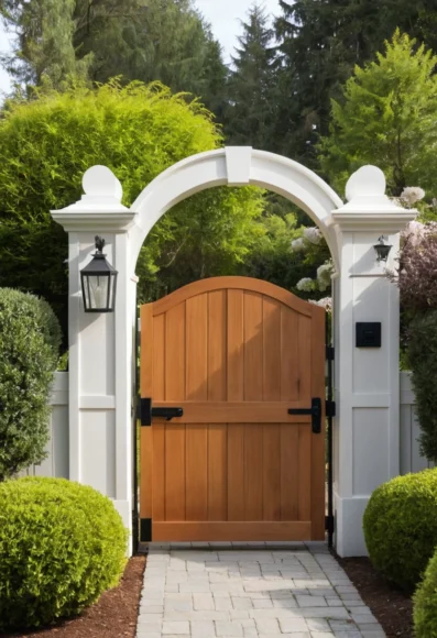 Arched Top Wooden Gate
