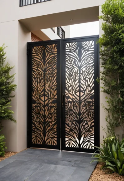 Laser-Cut Metal Design Gate