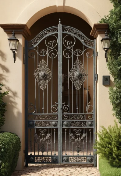 Vintage Gate with Ornamental Details