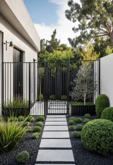 Geometric Metal Fence