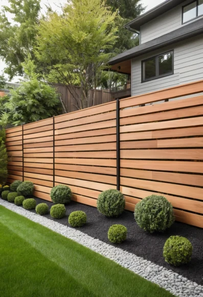Horizontal Cedar Fence
