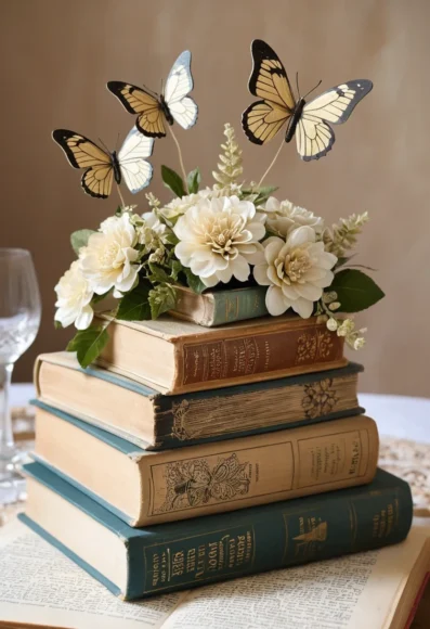 Vintage Book Centerpiece Ideas