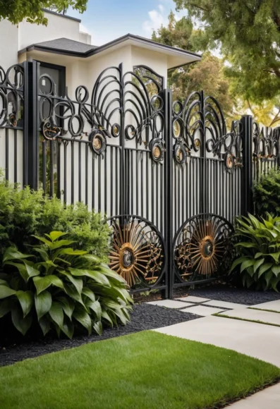 Art Deco Iron Fence