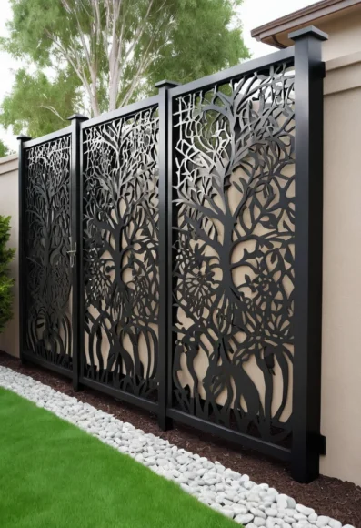 Laser Cut Metal Fence