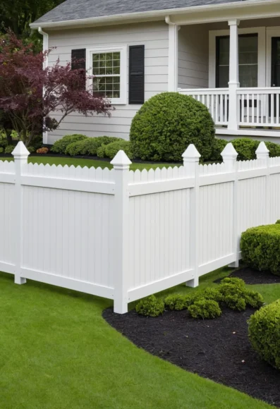 White Vinyl Fence