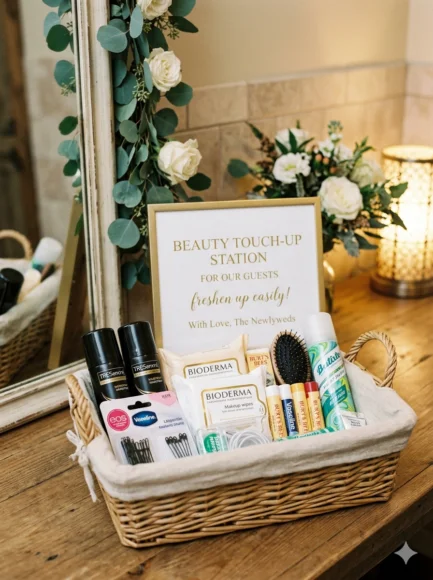 Beauty Touch-Up Basket for Guests