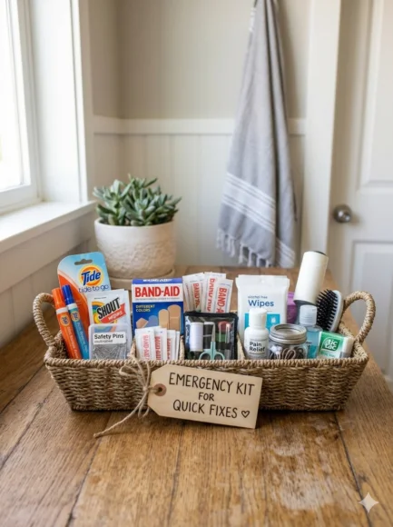 Emergency Kit Basket for Quick Fixes