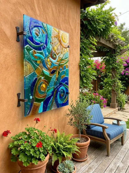 Glass Wall Art for Outdoor Spaces