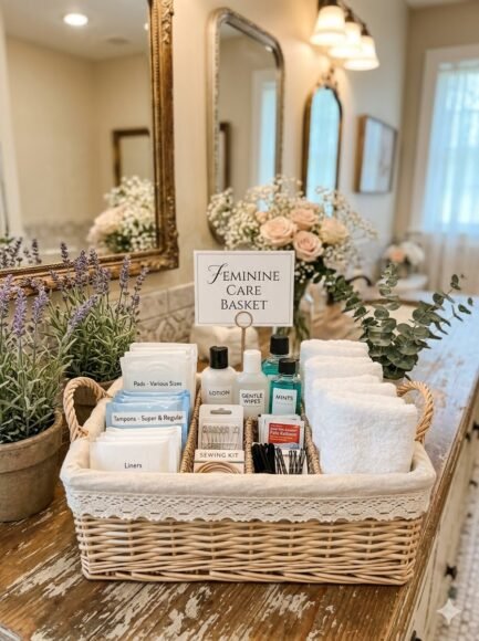 Grooming Basket for Men’s Restroom