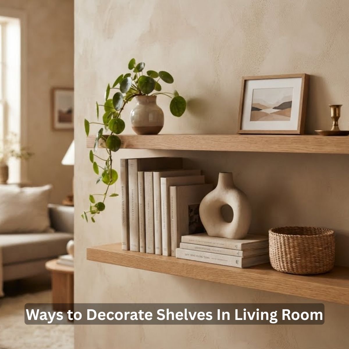 ways to Decorate Shelves In Living Room